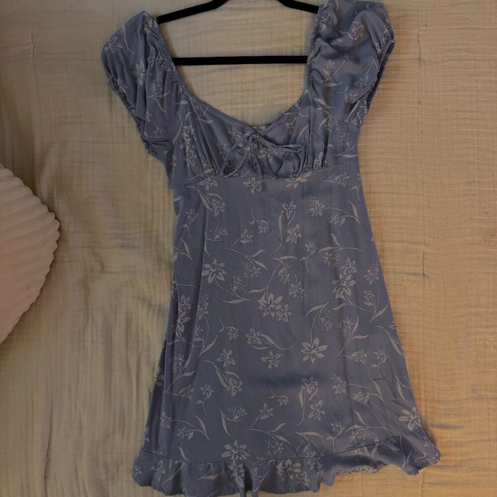 Frilly Blue Floral Sundress